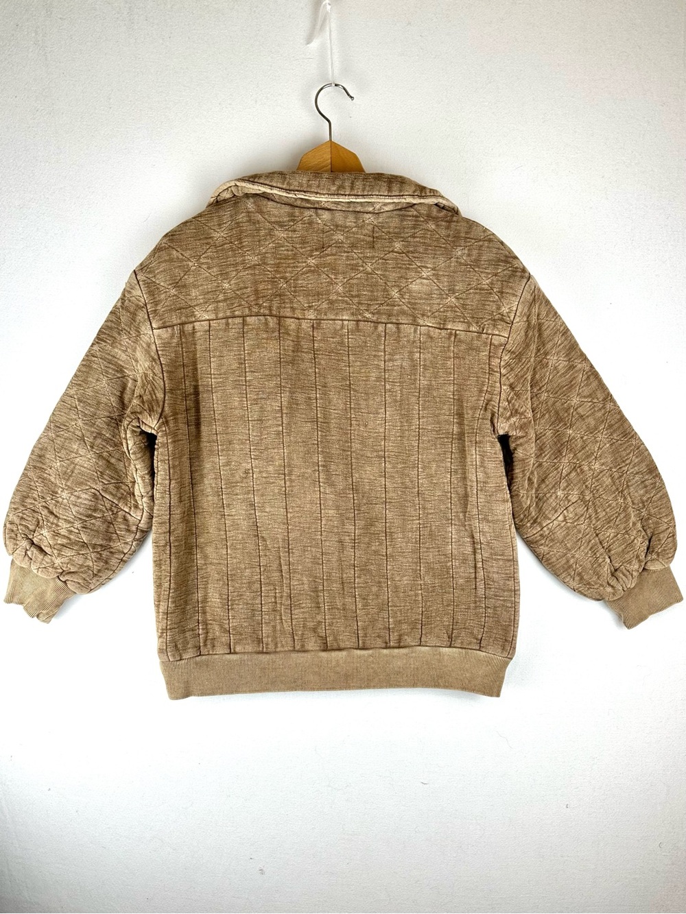 We the Free Luna Cozy Bomber Jacket Distressed Brown - Picture 7 of 16